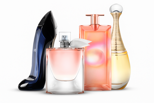 PAGA 1 E NE RICEVI 4! Esclusivo set di profumi da donna premium: Good Girl, La Vie Est Belle, Lancôme Idôle e J'adore (Eau de Parfum, 100 ml ciascuno)